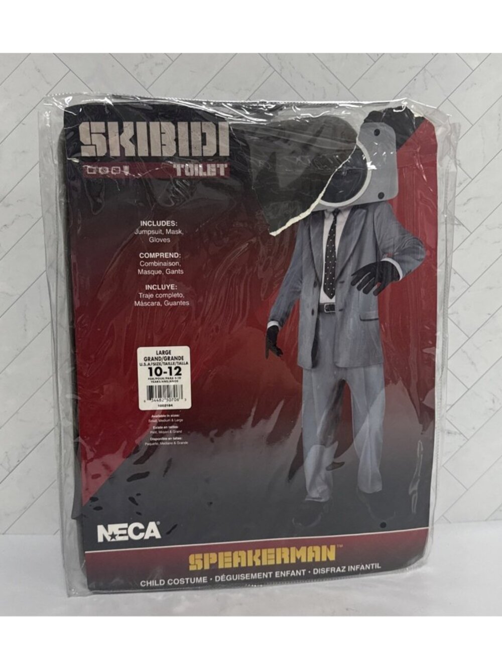 Skibidi Toilet Speakerman Cosplay Halloween Costume for Child Unisex Large 10-12